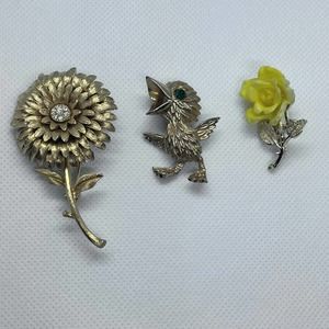 Vintage Brooch Pin Lot. Set of 3 KJL Kenneth J Lane